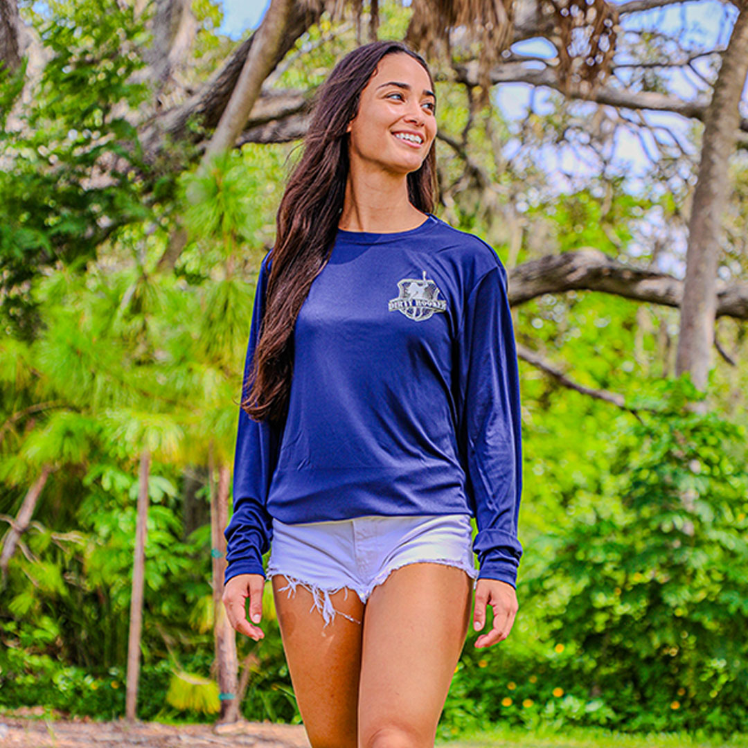 Dirty Hooker COMBO: Navy Dry Fit with DH Outlaw White & Premium Navy Hat